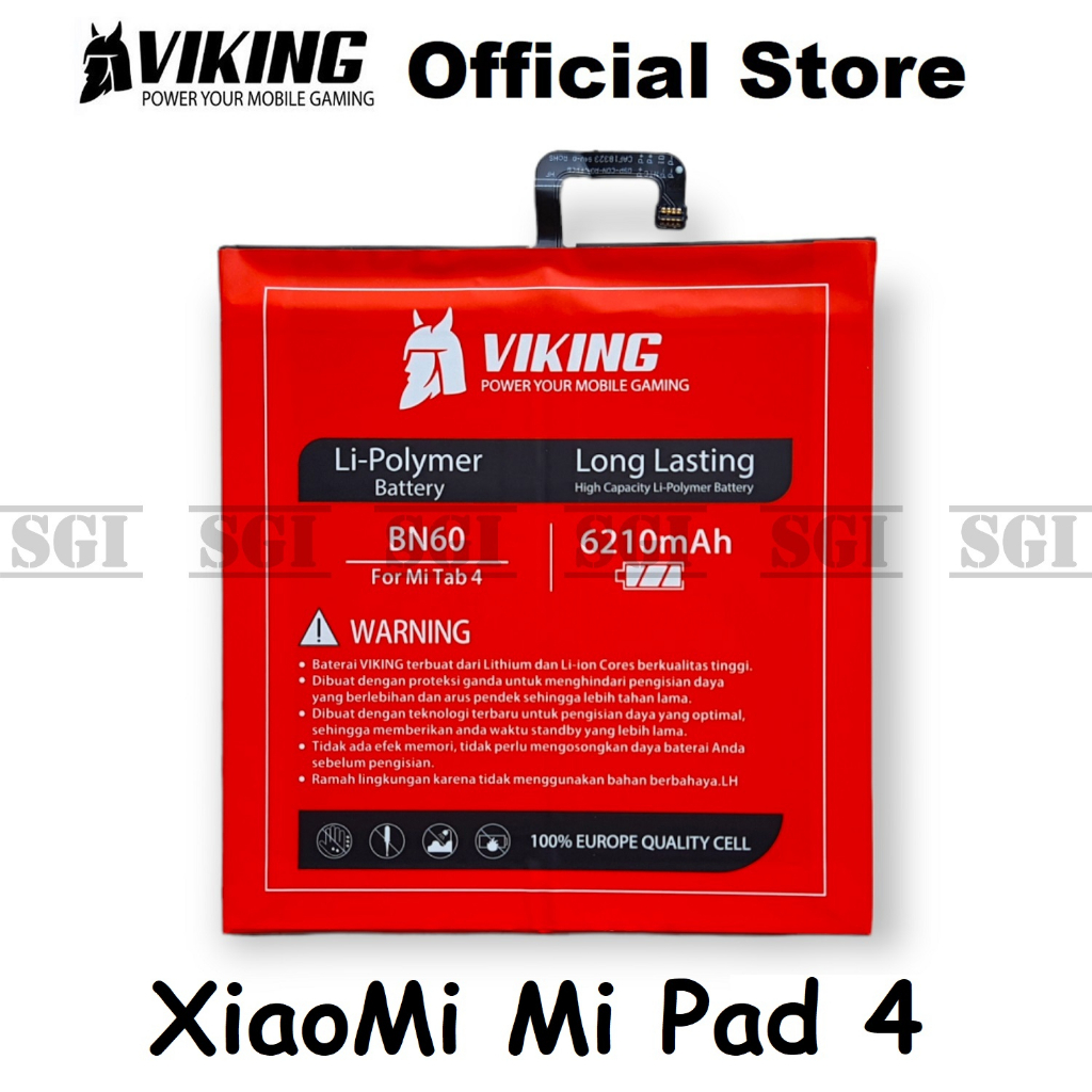 Baterai VIKING Double Power Original XiaoMi BN60 Mi Pad 4 MiPad4 Batre Batrai MiPad BN 60 HP Handpho