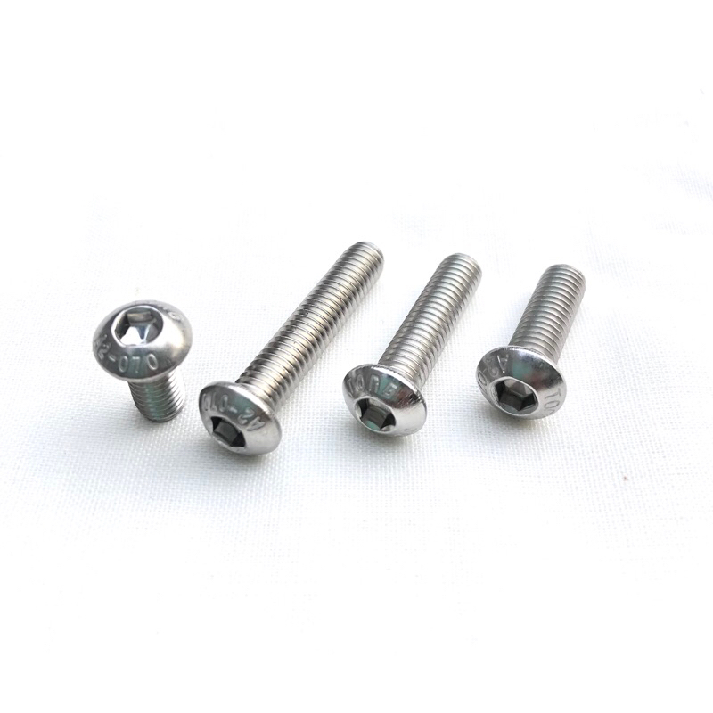 Baut L Button M6 x 40 (4 cm) Stainless Steel 304/ Drat 10 /Kunci L 4/ Baut Payung