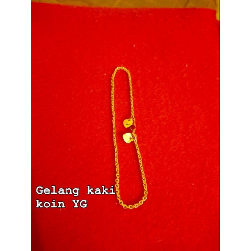 gelang kaki koin model medanan nori Kuningan lps ems 24k