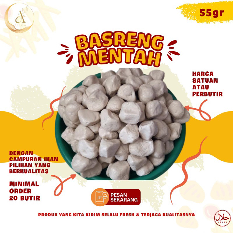 BASRENG MENTAH IKAN TENGGIRI ENAK ASLI [MINIMAL ORDER 20 BIJI]