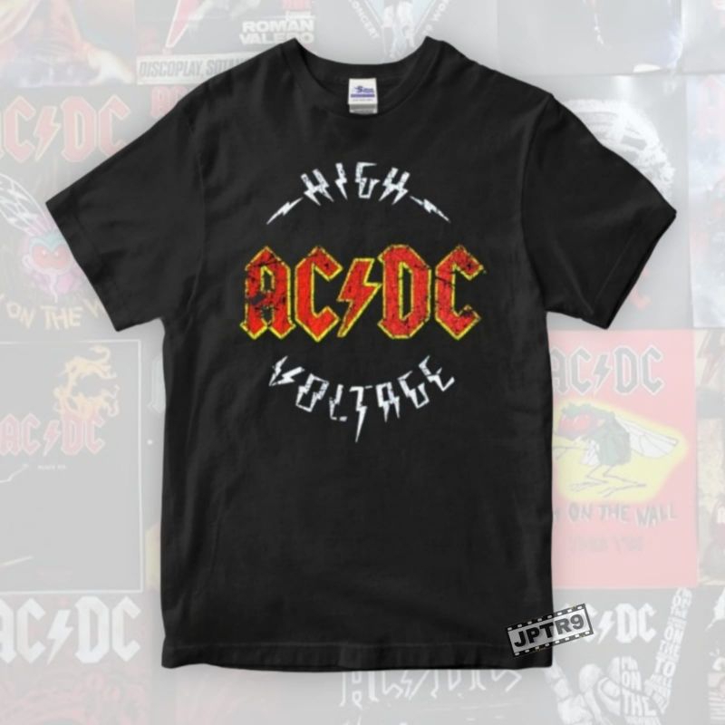Baju Kaos Oversize Band Acdc Tshirt Musik Rock