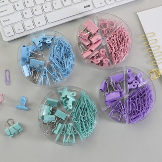 

Kombinasi Penjepit Kertas / Paper Clip Binder Clip and Push Pin Set