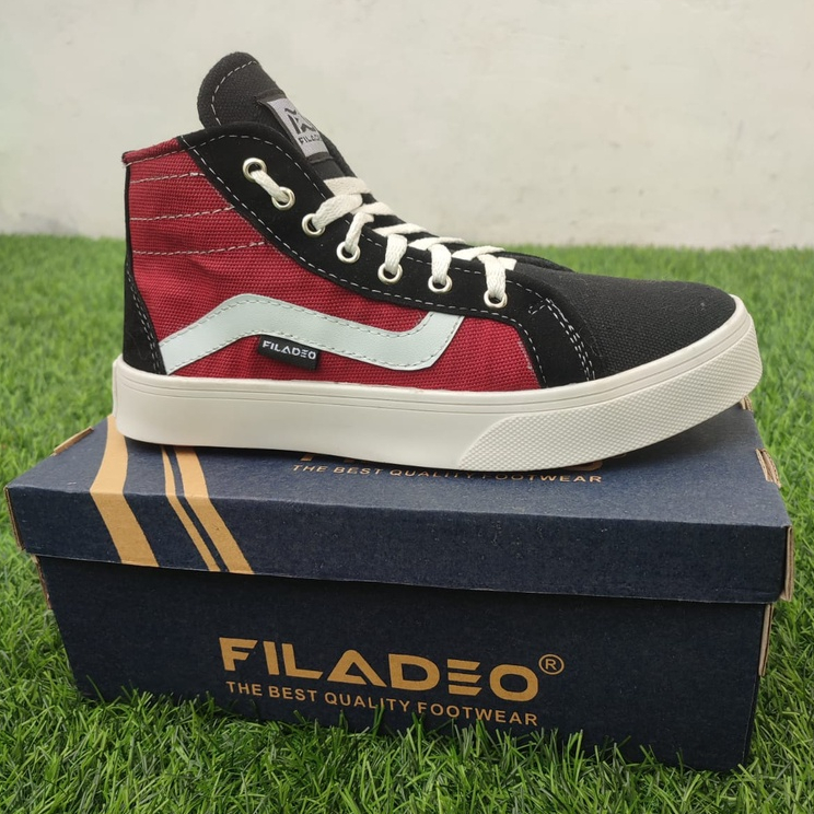 (2PCS = 1KG) FILADEO 06 OLDSKOOL HITAM MERAH BOOT ORI PREMIUM