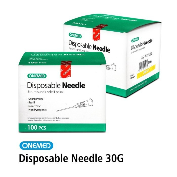 Needle Onemed 30G Disposable Needle Onemed 30G Jarum Suntik One Med 30G