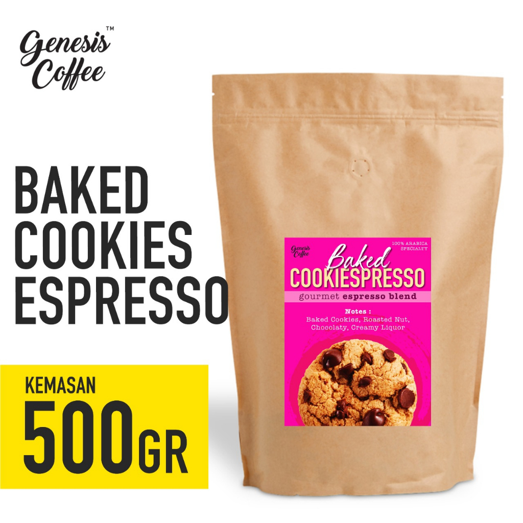 

BAKED COOKIESPRESSO - ARABICA SPECIALTY 100% - KEMASAN KRAFT 500GR