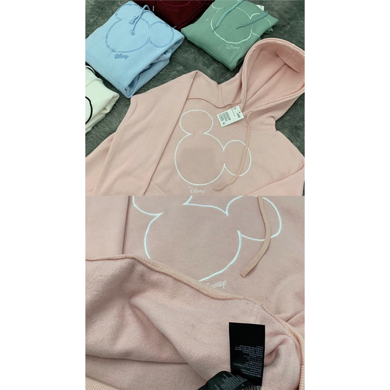 Hoodie H&amp;M Mickey Mouse Logo Bordir Disney Hoodie Full Color HnM Mickey Mouse Full Color