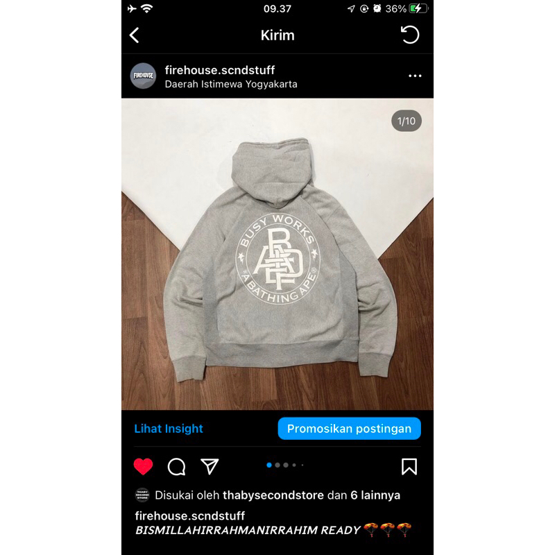 Zip Hoodie Bape Second