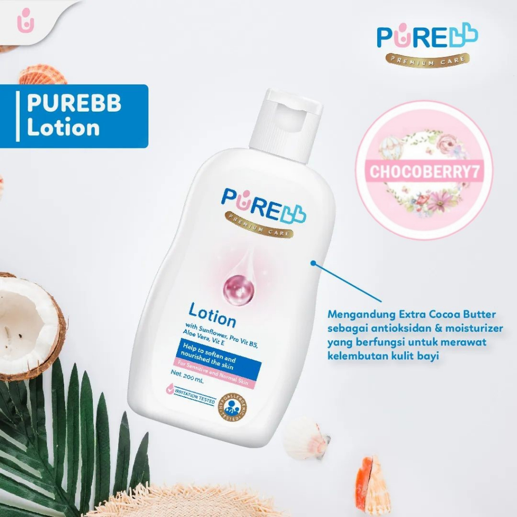 PureBB Lotion 200 ml Pure BB Lotion Baby Bayi Pelembab Kulit 200ml