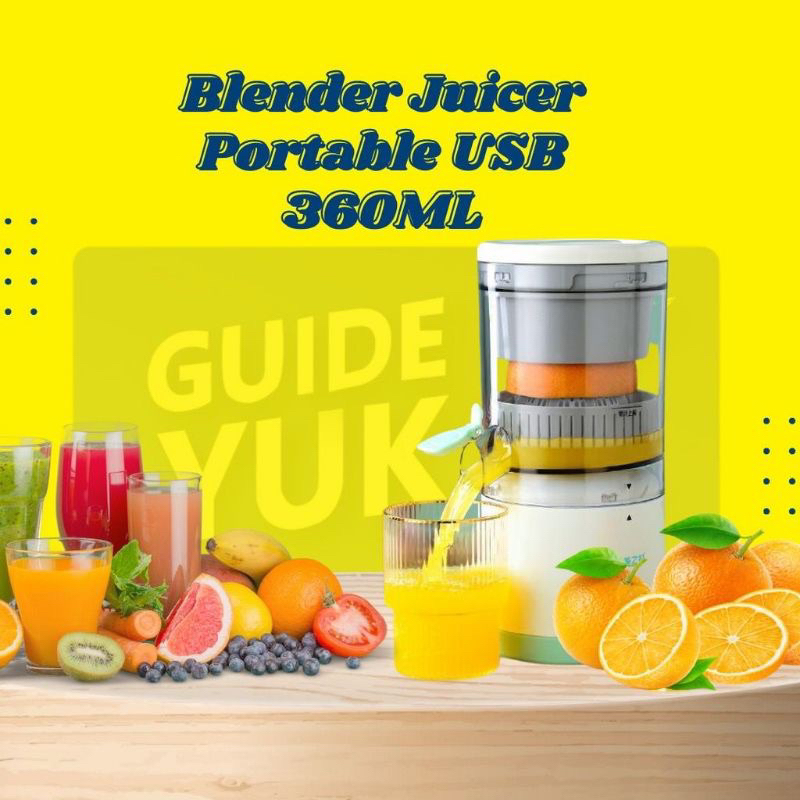 Blender Juicer Portable USB 360ML Mini Juicer Multifungsi Alat Peras Jeruk otomatis automatic