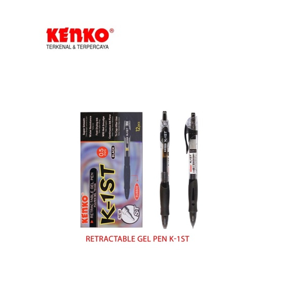 

KENKO RETRACTABLE GEL PEN K-1 ST BLACK