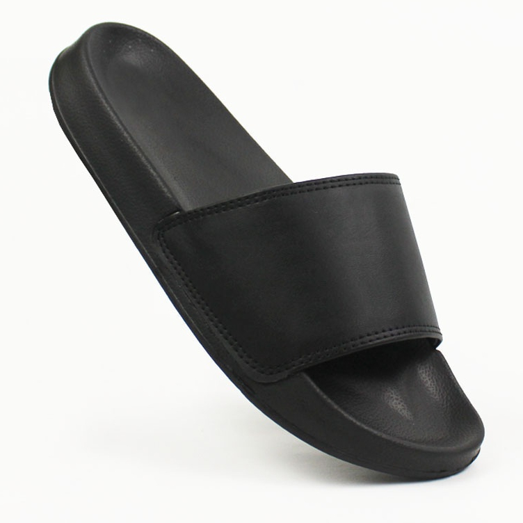 Sandal Selop Pria Wanita Hitam Fullblack Polosan Terbaru / Sandal Slip On Polos / Sandal Slop / Sand