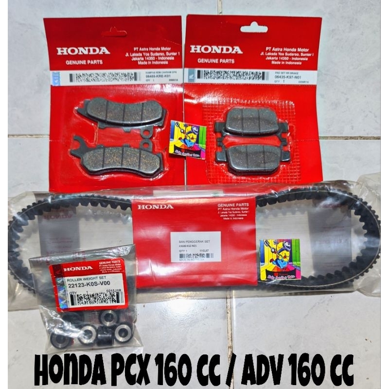 kampas rem belakang depan Vanbel + Roller AHM K1Z Honda ADV PCX 160 CBS new PCX NEW 160cc PCX160 202
