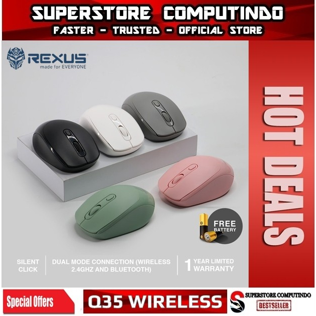 Rexus Q35 Wireless Silent Click Office Mouse