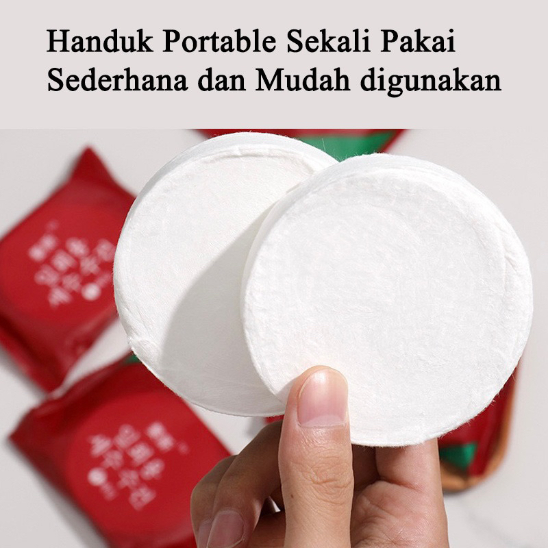 HANDUK TERKOMPRESI / HANDUK PORTABLE / HANDUK TRAVELING SEKALI PAKAI LARGE SIZE JRW0155