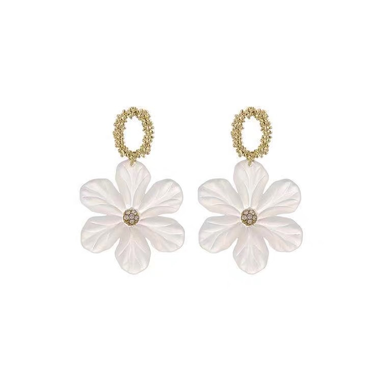 Sayishop Anting Wanita Flower Shape Anting Tusuk Korea Fashion Sederhana Gaya Aksesoris Wanita