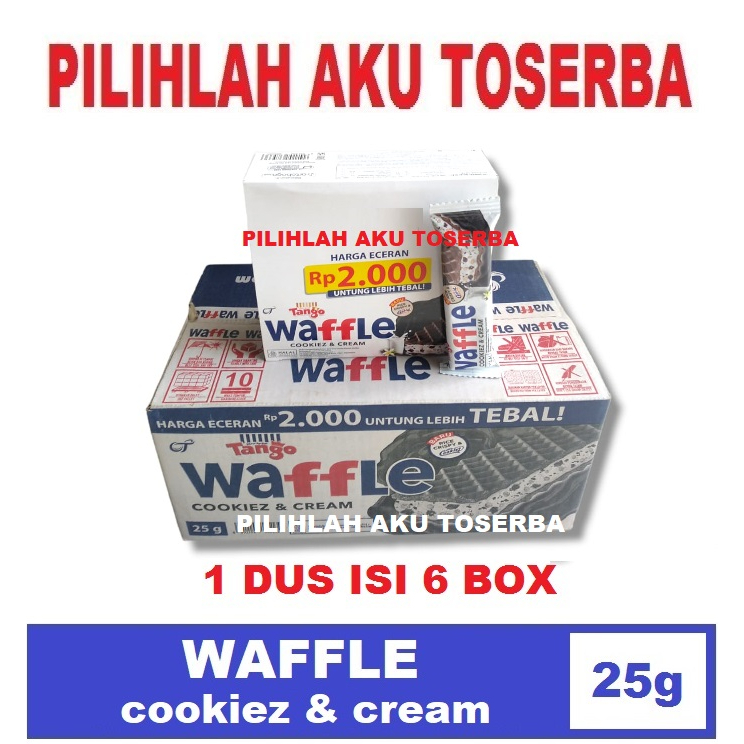 Tango WAFFLE Cookiez &amp; Cream - ( HARGA PER DUS isi 6 box)