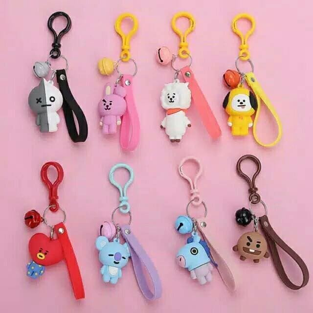 Nama - BT21 Gantungan Kunci Boneka Cute BTS Keychian Cartoon BTS Aksesoris