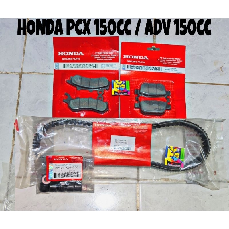 kampas rem depan belakang vanbel roller AHM K97 Honda pcx 150 adv 150 CBS non ABS PCX 150 cbs Lokal 