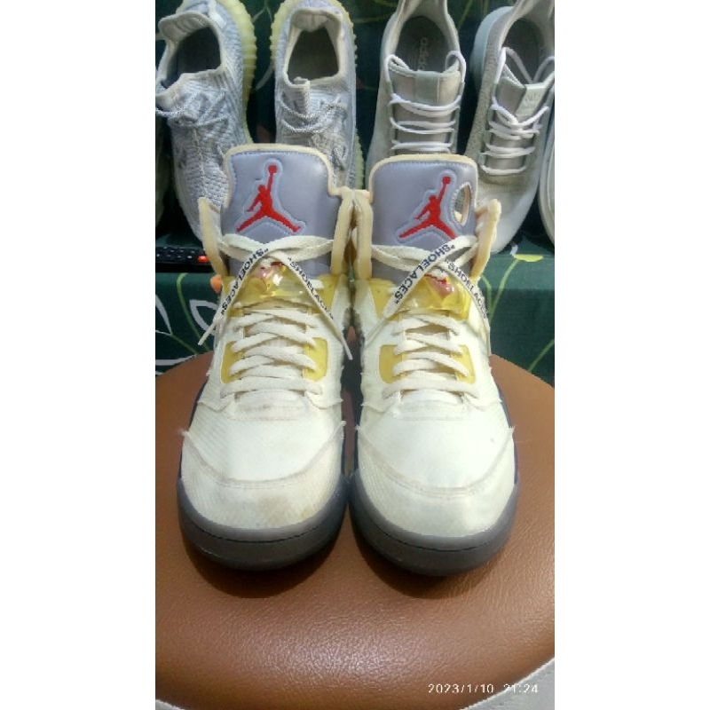 Air jordan retro 5 off-white sail