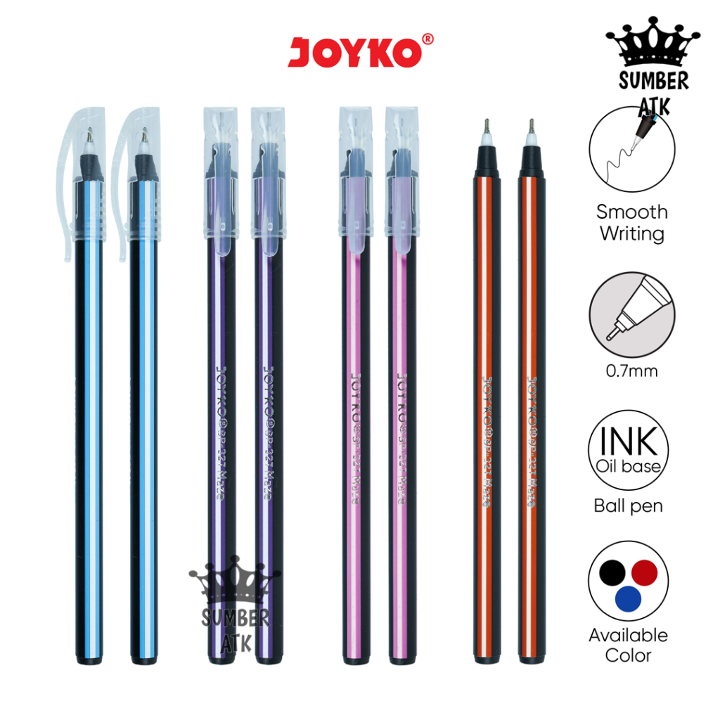 

Ball Pen Pulpen Pena Joyko BP-327 Maze 0.7 mm / 1Box 12 PCS / Hitam Biru Merah