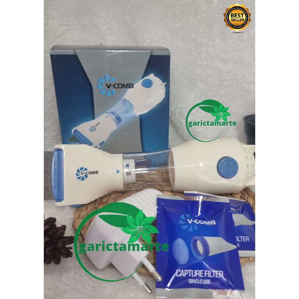 Super baru✅ 2.2  garictamarte SISIR KUTU ELEKTRIK SISIR KUTU MERK ASLI V COMB VACUM KUTU OBAT KUTU P