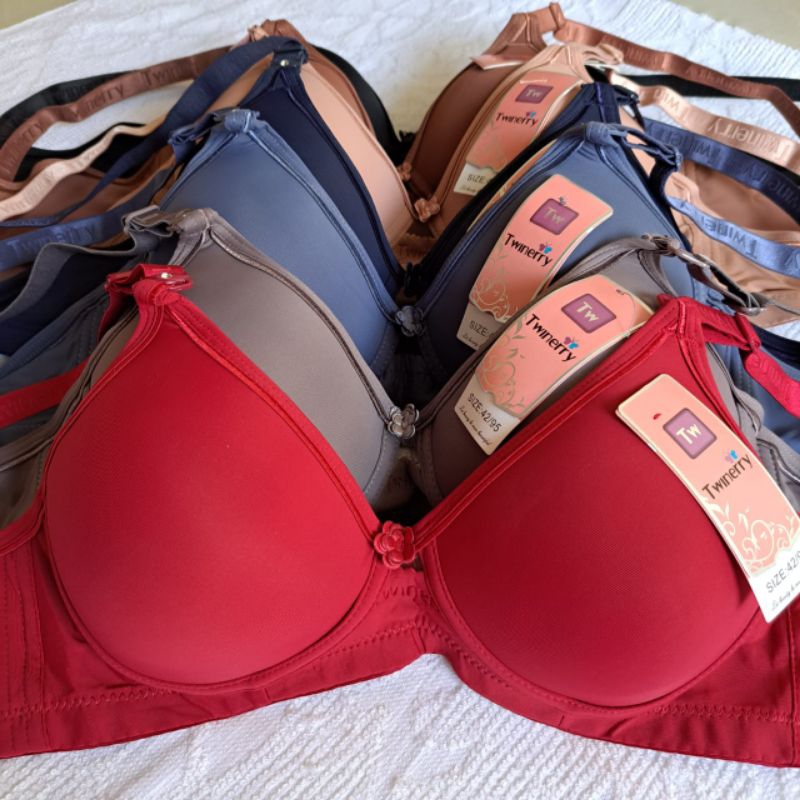 BH Wanita Twenerry B5 Busa Tipis Tampa Kawat size 36-42/ Bra Wanita Sexy kancing 3 Kualitas Import/bra wanita tampa kawat