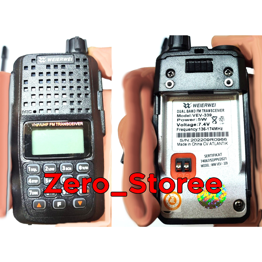 VHF HT weierwei vev-339 VEV339 VEV 339 688 VEV688 WEIRWEI MINI HT Kecil Walkie Talkie Werwei Radio VHF