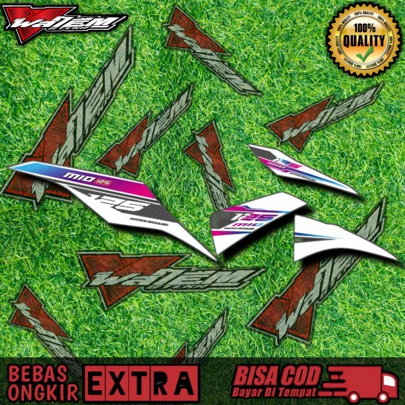 STRIPING TRANSPARAN MIO M3 125 MIO Z 125 CUSTOM RAINBOW