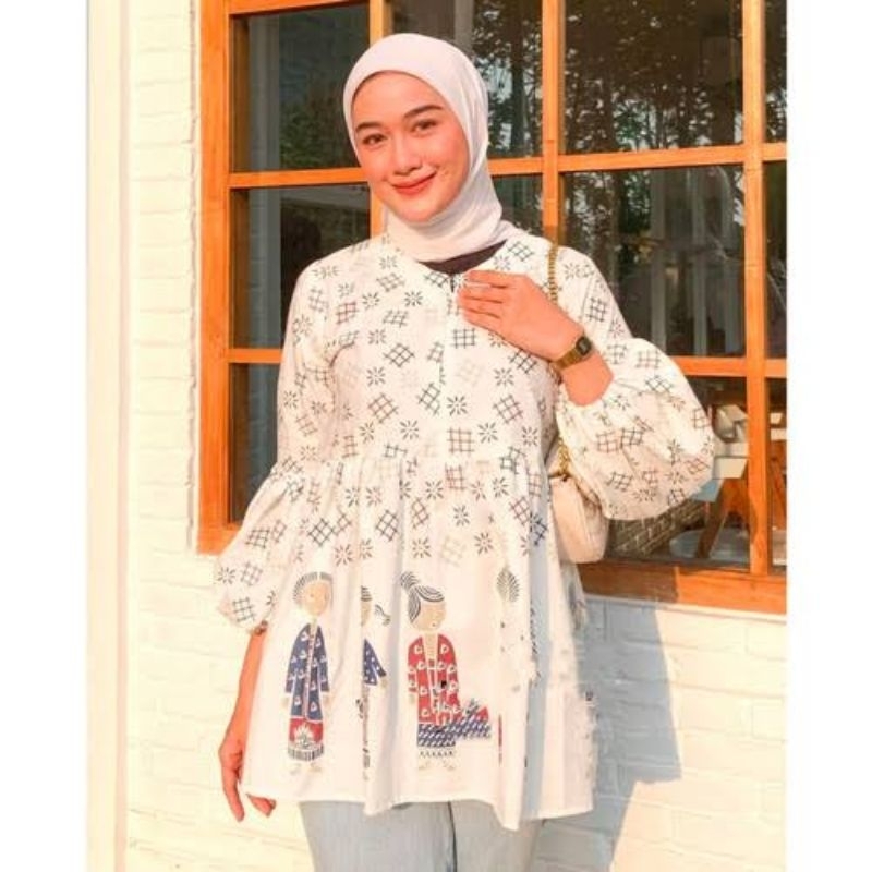 Baju Batik Wanita Modern Atasan Baju Batik Bu Tejo Kekinian