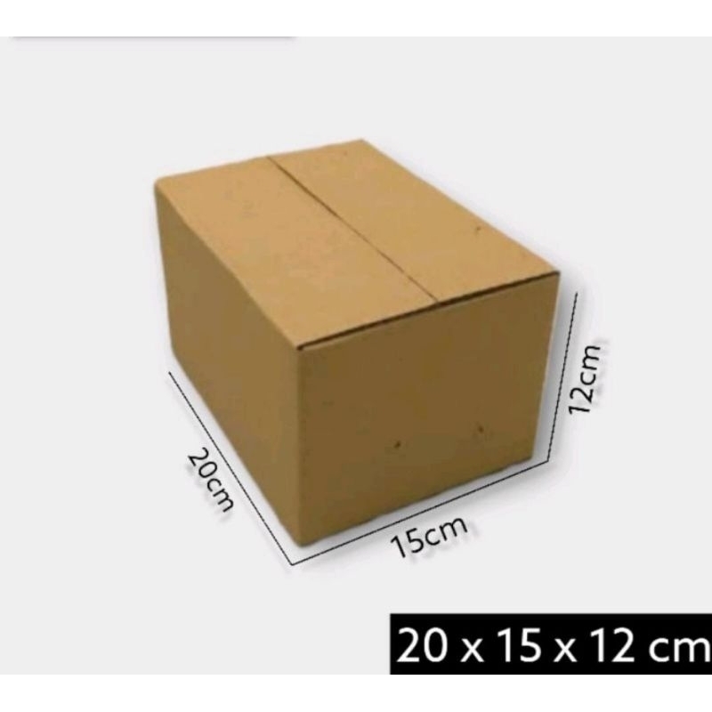 

Kardus box Ukuran 20x15x12 cm Single wall polos