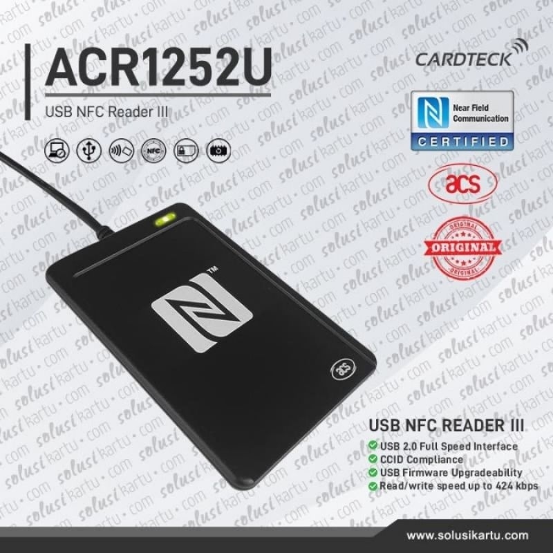 ACR1252U USB NFC Reader III NFC Certified Forum Reader RFID 1 SAM SLOT
