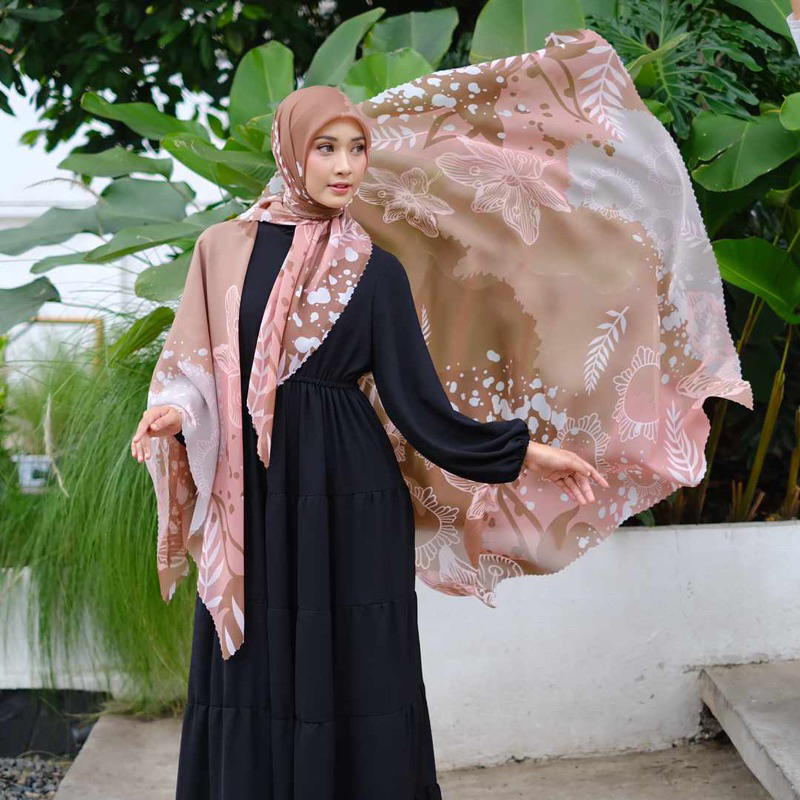 Hijab Poton 120 cm PREMIUM lasercut / Jilbab lasercut Elnara Series