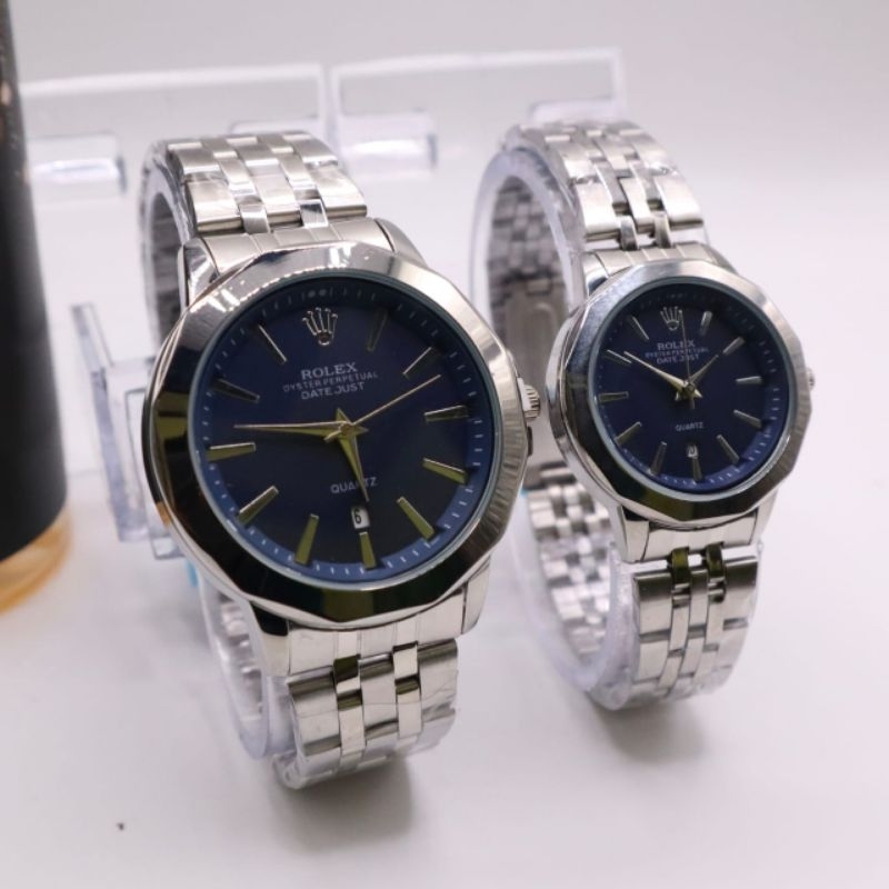 Jam Tangan Couple Tahan air Harga set | Jam Tangan Pasangan model Case Gelombang