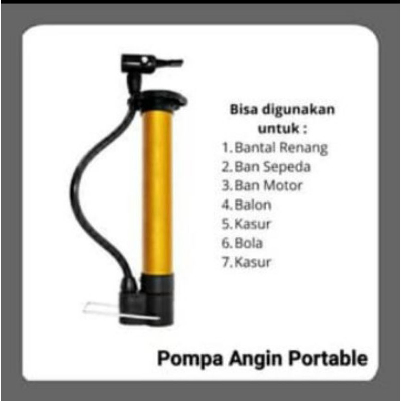 Pompa Angin Manual Portable - Pompa Sepeda, Bola, Pelampung Renang, Mainan