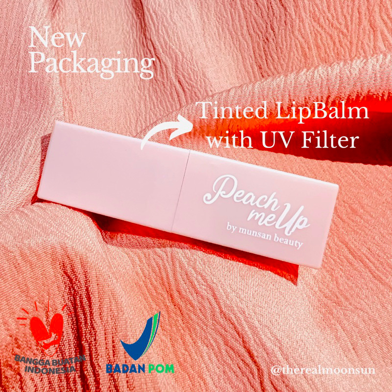 [BPOM] Tinted Lip Balm 3 in 1 (Balm-Tint-Stain) With UV Filter Peach me Up