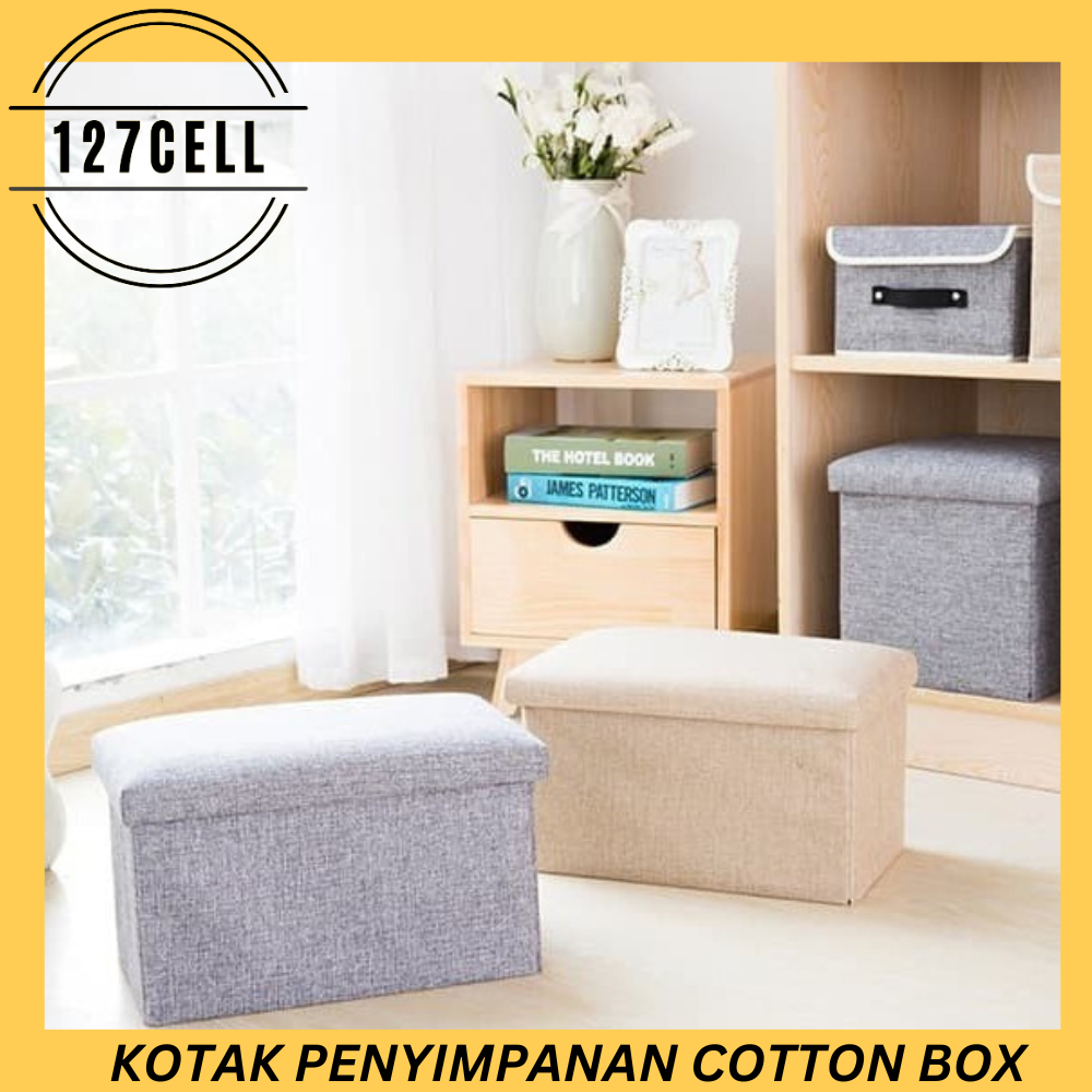 Kotak Lipat Storage Box Tempat Penyimpanan Baju Mainan Kotak Serbaguna Kursi Lemari  tahan lembab