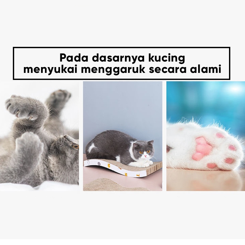 (dikirim pada hari yang sama)Papan Garuk Kucing Mainan  Cat Scratch Board Extra Tebal Garukan Hewan Peliharaan