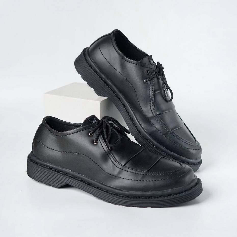 HAZELL BLACK |ManNeedMe x JACK| Sepatu Pantofel Pria | Sepatu Derby Formal ORI