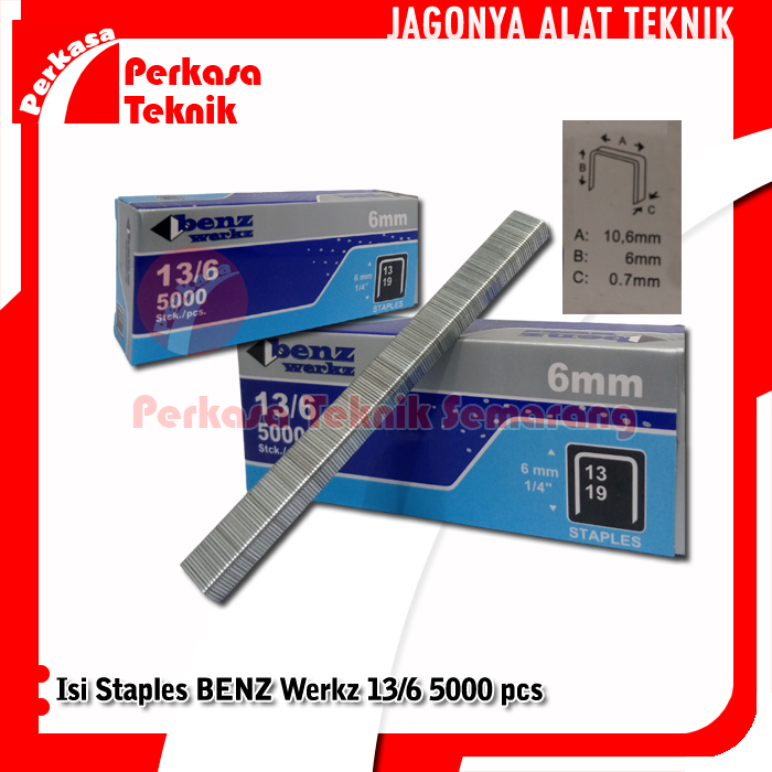 

BENZ Isi Staples Jok Tangan Manual Refill Gun Tacker R23 13/6 6mm