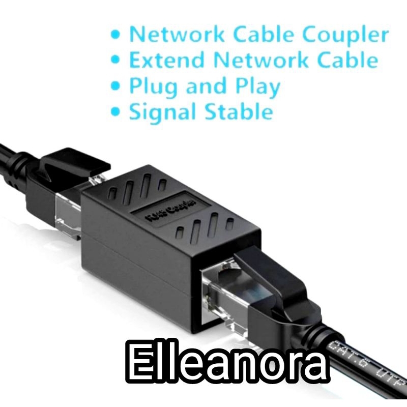 Barel RJ45 Female To Female / Adapter RJ 45 Sambungan Kabel Lan CAT 6