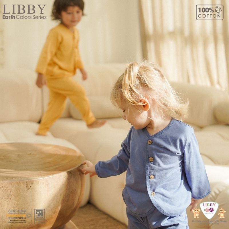 LIBBY COMFY SET - SETELAN PANJANG KANCING DEPAN - SET BAJU LIBBY - SETELAN ANAK