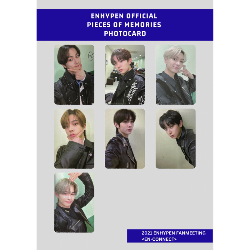 OFFICIAL PHOTOCARD ENHYPEN JACKET PIECES OF MEMORIES PIECE OF MEMORIES POM OFFICIAL PHOTOBOOK JUNGWO