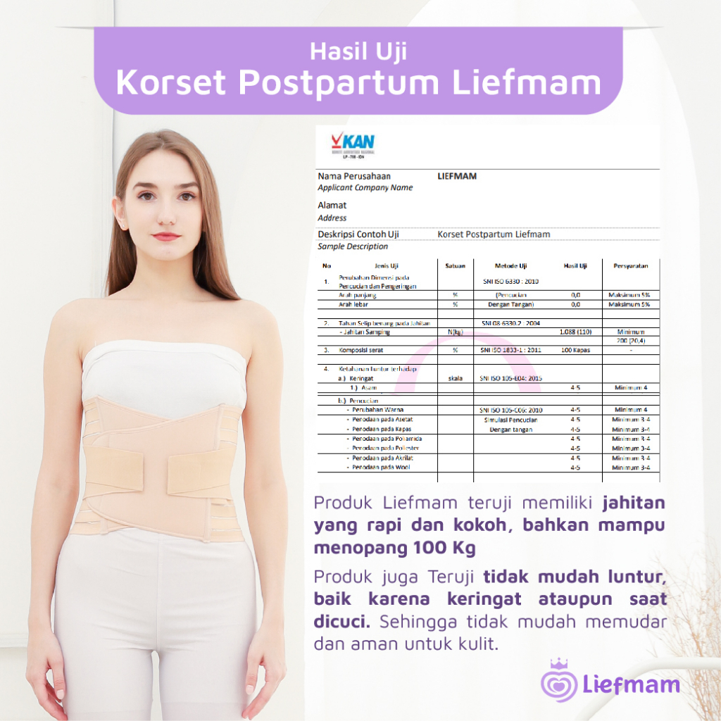 [XL-3XL] Korset Postpartum Liefmam (Zaraya) Original - Korset Pengecil Perut Pasca Melahirkan