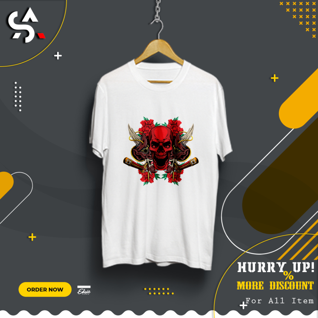 baju kaos M1 - Samurai - 13 pria distro t shirt murah keren dewasa Baju distro Kaos pria wanita
