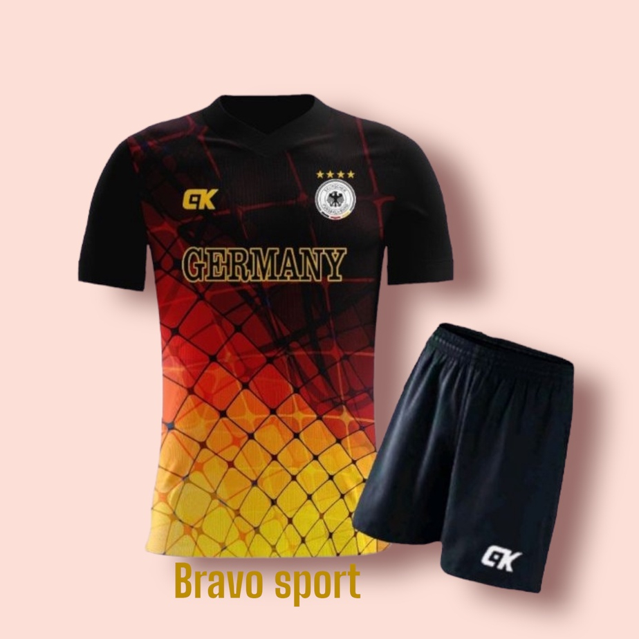 BAJU OLAHRAGA SETELAN & ATASAN BAJU BOLA JERMAN {} FUTSAL PRINTING PRIA,WANITA DEWASA SIZE M-L-XL