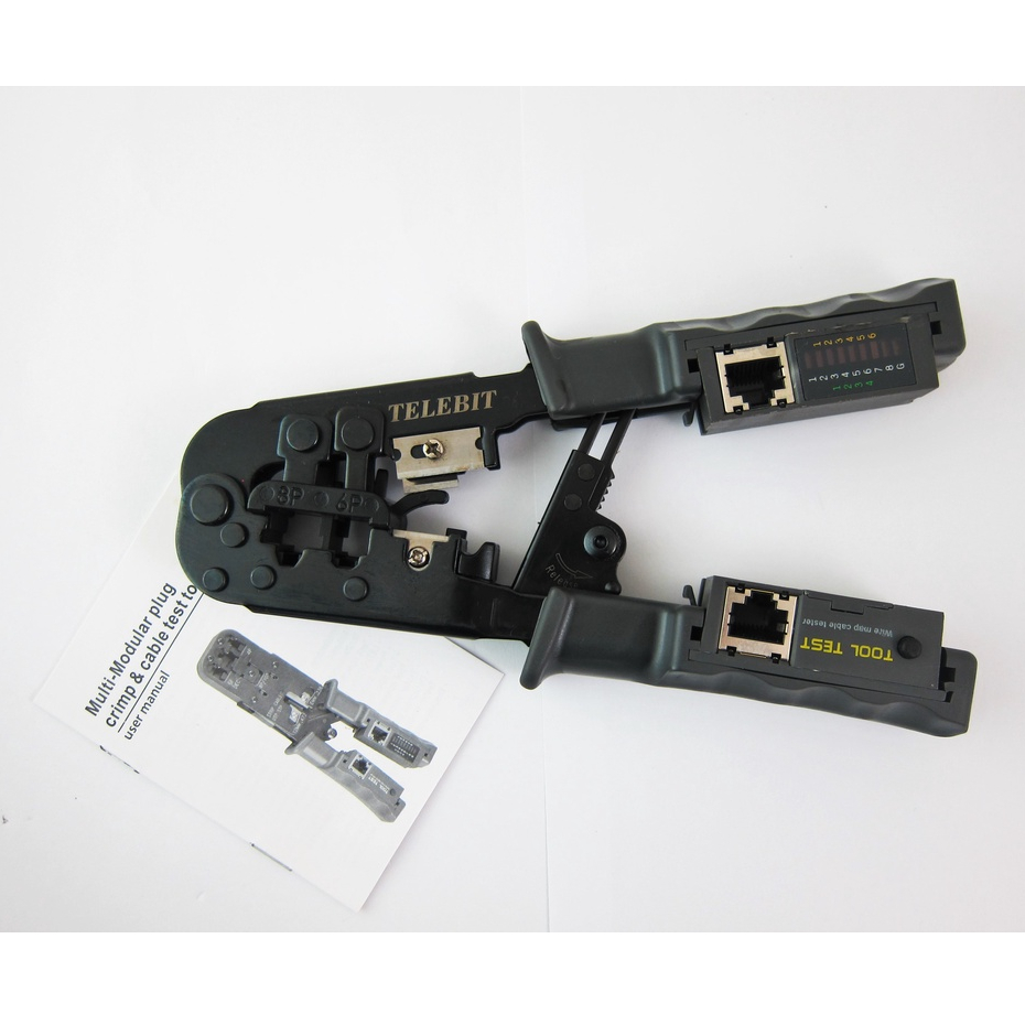 Crimping Tools RJ45 untuk Cat 5e dan Cat 6 With Cable Tester