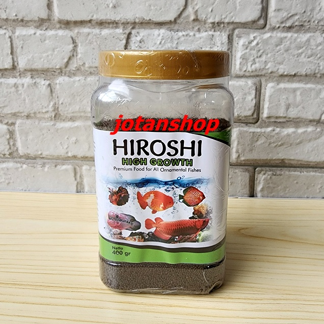 HIROSHI HIGH GROWTH 400Gr Makanan Pelet Pakan Ikan Hias pellet Floating Small S 400g