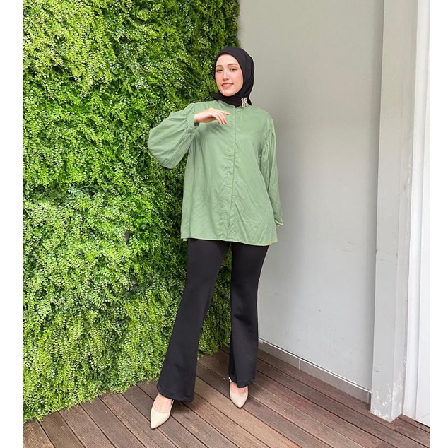 [LAST STOCK]  Radwah - Nayara Top - Atasan Muslim Wanita Kemeja Polos