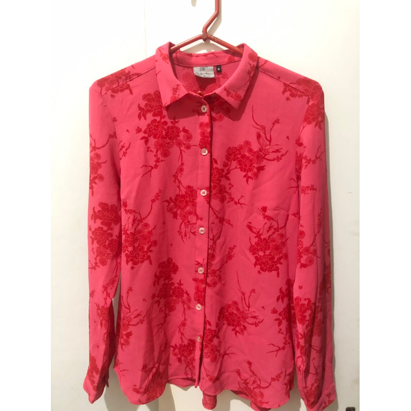 NEW kemeja atasan h&m hm hnm divided flower top