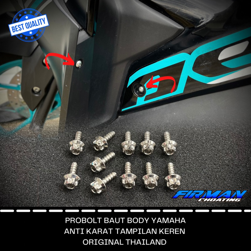 Probolt baut body yamaha Aerox n max X max Mio Nouvo Fino 1,5cm (1pcs/perbiji)